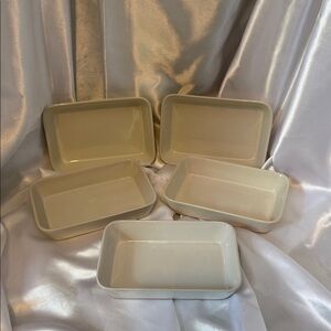 Braniff Airlines - White Rectangular Dish by IAC Japan, set of 5.